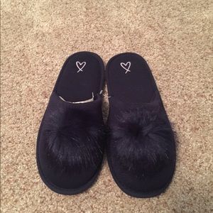 Vs pom pom slipper blue (7-8)medium
